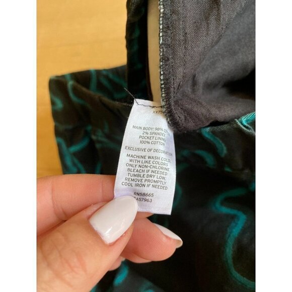 NORDSTROM by Cristina Martinez Drawstring shorts men's sz Xlarge Teal Print - Picture 5 of 6